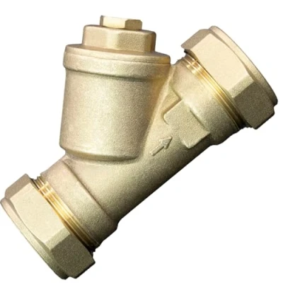 Image of 28mm Magnetic Y Strainer Brass Compression Stainelss Steel Mesh Filter Anti Leak Design Ideal for Home Central Heating Systems &amp; Radiators Durable Construction Energy Saving Low Maintenance