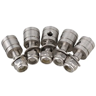 Image of BQLZR Stainless Steel Push Rod Collar RC Boat Connector Adapter Servo Connectors for Rudder Model Pack of 5