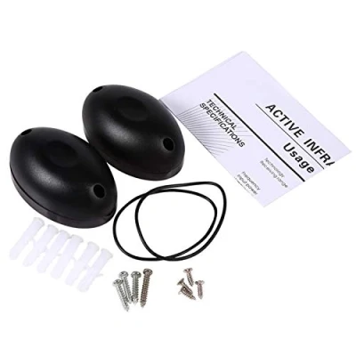 Image of 1Pair 20m Single Beam Photoelectric Detector Infrared Sensor, Egg Shaped Detector, Active IR Sensor Alarm for Home Door Security