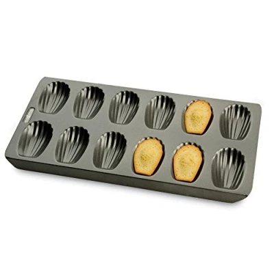Image of Chicago Metallic Professional Non Stick 12 Hole Madeleine Tin, 40 x 19 cm (15.5&quot; 7.5&quot;)