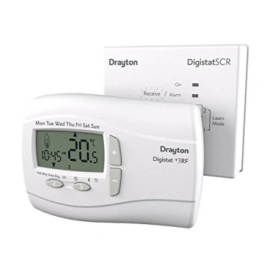 Image of Drayton 123042 Digistat +3RF &amp; Receiver, White