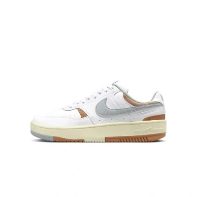 Image of Nike Sportswear Gamma Force Trainers, Women&#039;s, Size: 7, White/light pumice/flax/coconut milk Leather and textile