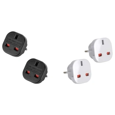 Image of Travel Adaptor UK to EU Europe European Q4U Convert Power Plug 3 Pin 2 Pack of 4