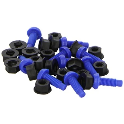 Image of Connect 31529 Number Plate Fixing 3/4&quot; Blue Screws/Nuts 100pc