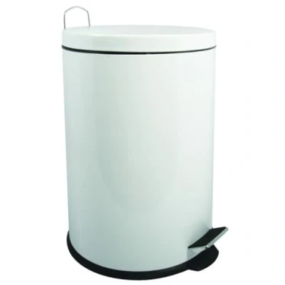 Image of MSV Pedal bin of Stainless steel in white 20l, Steel, 20 Litre