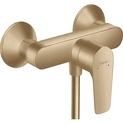 Image of hansgrohe 71760140 Talis E Single Lever Shower Mixer Surface Mounted Brushed Bronze, Dusche