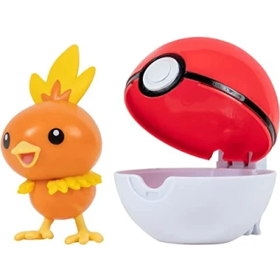 Image of Pokemon Clip &#039;N Go Torchic &amp; Poké Ball