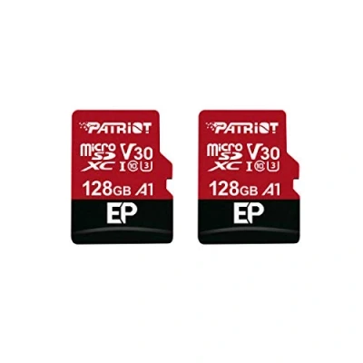 Image of Patriot 128GB A1 Micro SD Card for Android Phones and Tablets, 4K Video Recording PEF128GEP31MCX 2 Pack Retail