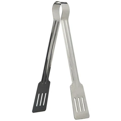 Image of Genware NEV 6721 Tong, Stainless Steel, Cake/Sandwich, 9&quot;/230 mm