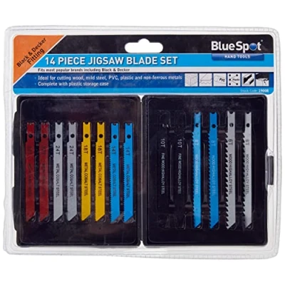 Image of Blue Spot 19008 Jigsaw Blade Set (14 Pieces)