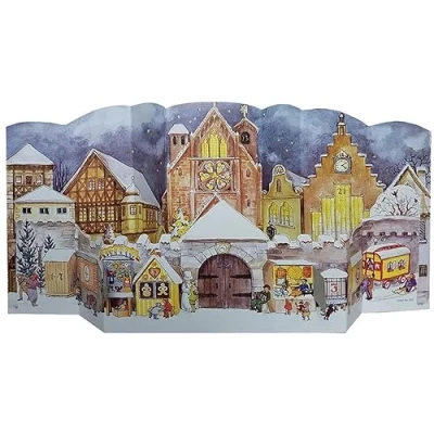 Image of Cathedral Place 3D Freestanding Traditional Christmas Paper Advent Calendar