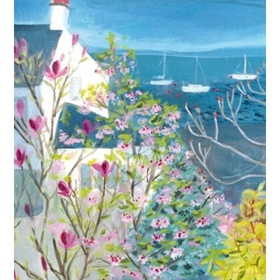 Image of Beautiful Garden by The Sea Greeting Card Artwork Jane Askey
