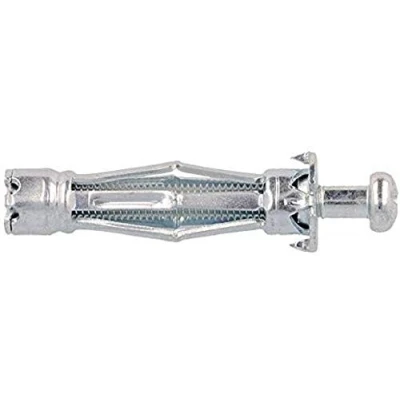 Image of Molly M14115 XJ Set of 25 Expansion Metal Cavity Wall Dowels with Screws M4, Grey