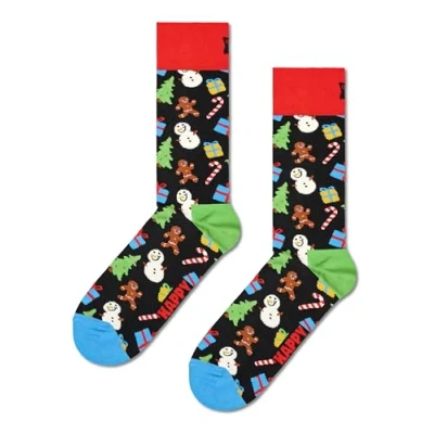 Image of Mens and Women&#039;s 1 Pair Happy Socks Bring It On Black 4 7 Unisex