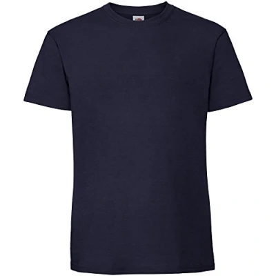 Image of Fruit of the Loom Mens Ringspun Premium Tshirt (XL UK) (Navy)