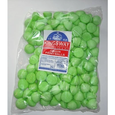Image of Kingsway Green Paint Balls Sugar Coated Marshmallow 1 x 150s