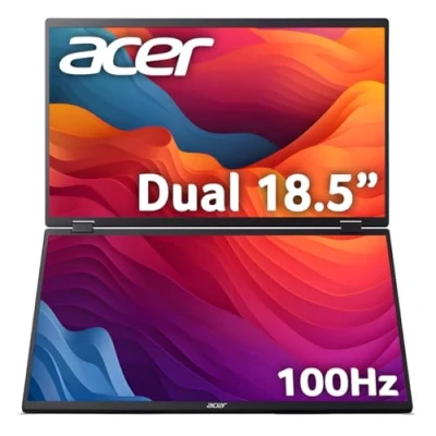 Image of Acer PD163Qbmiuux Dual Full HD 15.6&quot; IPS LCD Portable Monitor Silver, Silver/Grey