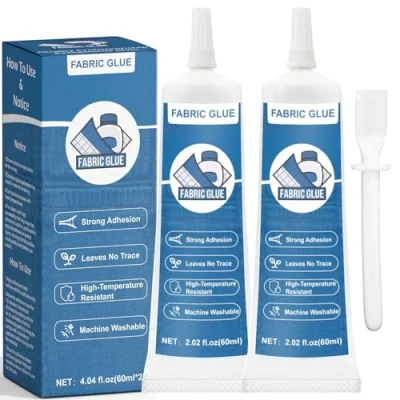 Image of INNOVAYOU 120ml Fabric Glue for Clothes, No Sew Solution Waterproof Material Fabric, All Fabrics, Cotton, Flannel, Denim, Polyester, Doll Repair, 24 Hours Dry