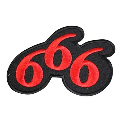 Image of Devil 666 Patch Iron On Sew Embroidery Badge Cartoon