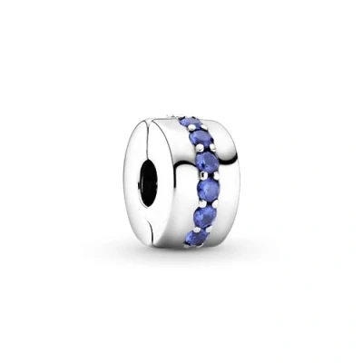Image of Pandora Blue Sparkle Clip Charm 791972C01