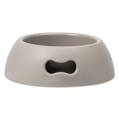 Image of United Pets Pappy Large Dog Bowl, EcoFriendly, Italian Design, Made in Italy, Grey, Bowl for Dogs, Capacity 2200ml (77 oz)
