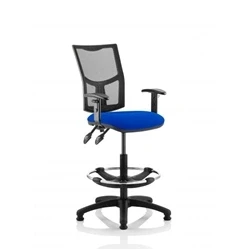 Image of Eclipse Plus II Lever Operator Chair Mesh Back Blue Draughtsman Kit