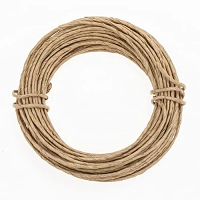 Image of GLOREX 6 1280 214 Paper Wire, 2 mm, Length 10 m, Natural, for Crafts and Binding Arrangements Wreaths