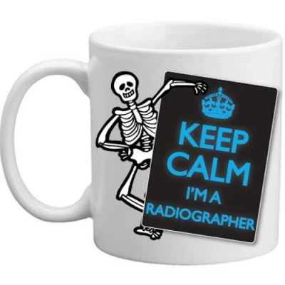 Image of Freelogix Keep Calm I&#039;m A Radiographer Skeleton X Ray Gift Mug