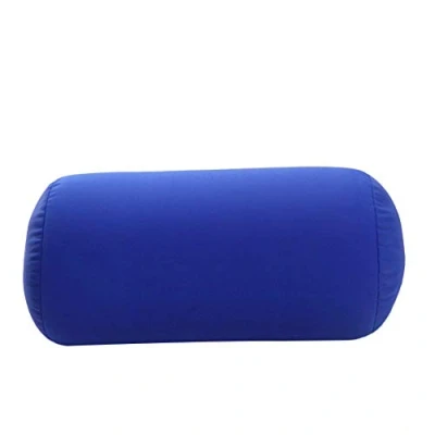 Image of Uministyle Roll Cushion Micro Bead Travel Beanie Pillow Microbead Neck Bloster Lumbar Bolster (blue)