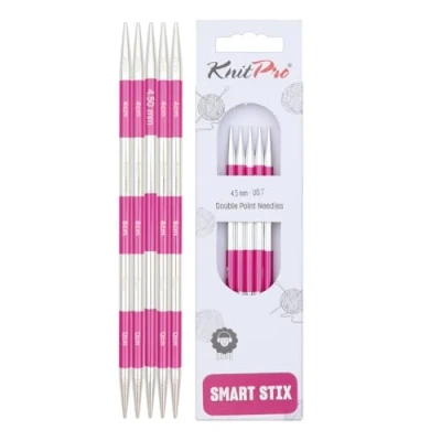 Image of KnitPro Knitting Pins: Double Ended:, Metal, Pink, 4.5mm