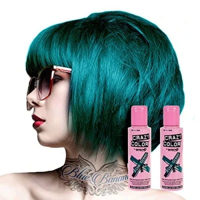 Image of X2 Crazy Color Semi Permanent Colour Hair Dye 100ml (Pine Green)