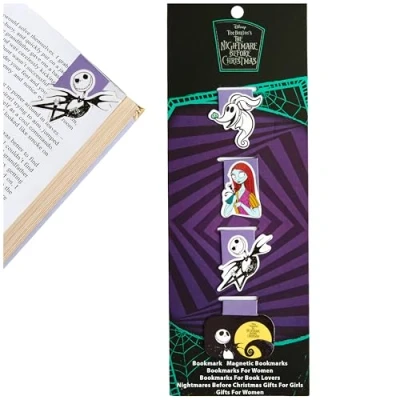 Image of Disney The Nightmare Before Christmas Magnetic Bookmark Page Clip Pack of 4 (Multi Pack)