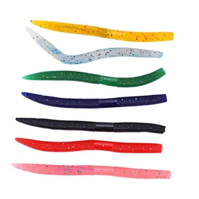 Image of Demeras Fishing Worm Lures Soft Bait Shad Lure 13.5cm/8g Artificial Silicone Baits Vivid