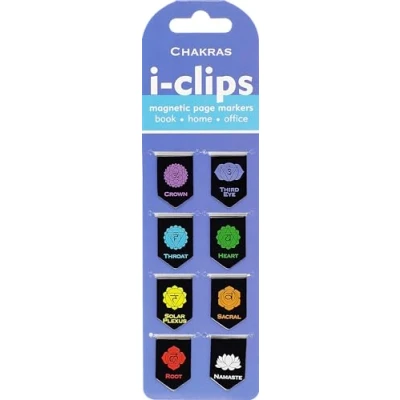 Image of Chakras i clips Magnetic Page Markers (Set of 8 Bookmarks)