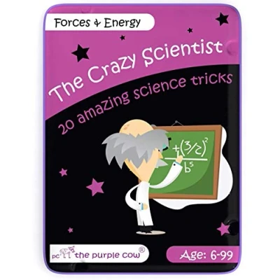 Image of The Purple Cow PC337 Crazy Scientist Science Forces and Energy Card Set, Multiple