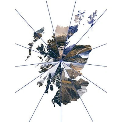 Image of Scotland Map Collage Large Art Print Poster Wall Decor 18x24 inch