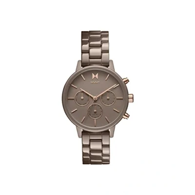 Image of MVMT Analogue Multifunction Quartz Watch for Women with Taupe Ceramic Bracelet 28000202 D