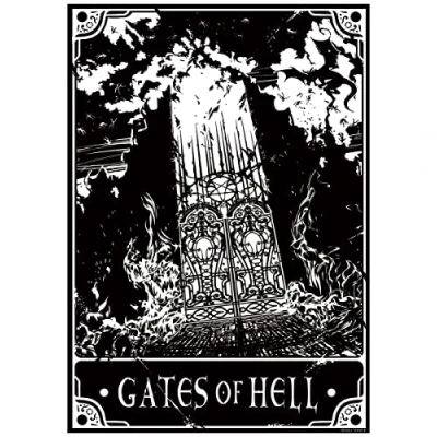 Image of Deadly Tarot The Gates Of Hell Mini Poster Black 32x44cm