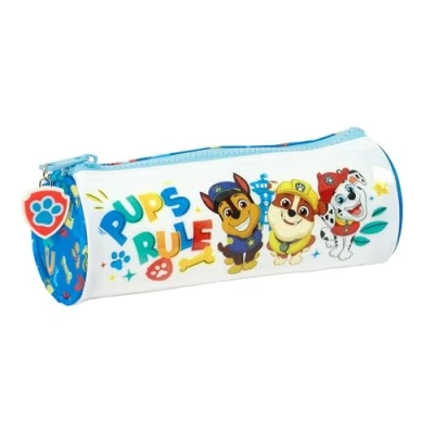 Image of PAW PATROL PUPS RULE Round School Pencil Case, Children&#039;s Ideal for Children from 5 to 14 Years, Comfortable and Versatile, Quality Resistance, 20 x 7 cm, blue, Estándar,