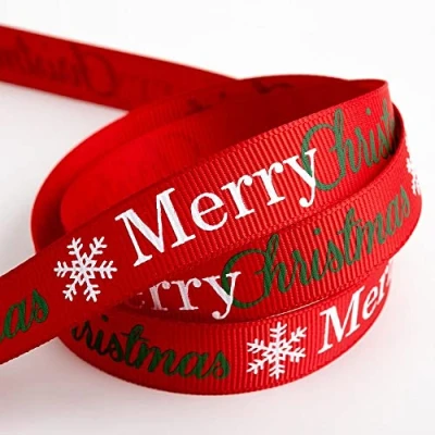 Image of Italian Options Merry Christmas Ribbon 16mm x 5m Red