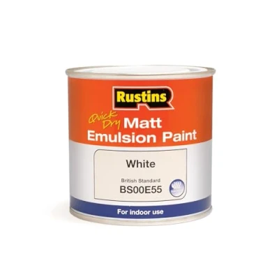 Image of RUSTINS Matt Emulsion Paint White 500ml