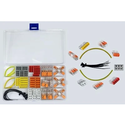 Image of Wago set Series 221 2273 2773 Compact, 63 pieces Mini Connector Cable Mount
