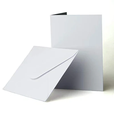 Image of White A6 Blank Greeting Cards With Envelopes (48)