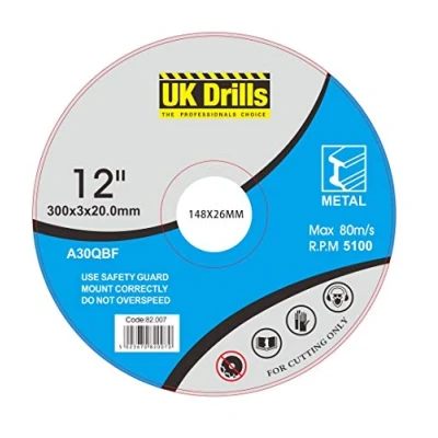 Image of UK Drills 300 x 3 20.0mm Straight Metal Stainless Steel Cutting Disc 10pcs