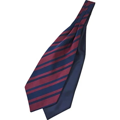 Image of Great British Tie Club Royal Engineers Regiment Woven Striped Ascot Style Cravat