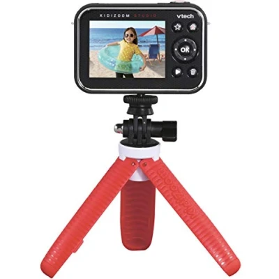 Image of VTech KidiZoom Studio (Red), Video Camera for Children with Fun Games, Kids Digital Special Effects, Rechargeable Battery, Boys &amp; Girls from 5 Years +, English Version