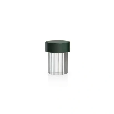Image of Flos Last Order Fluted Portable Table Lamp Matt Green
