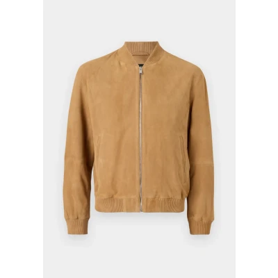 Image of BOSS Muller Leather jacket, Men&#039;s, Size: 46R, Medium beige