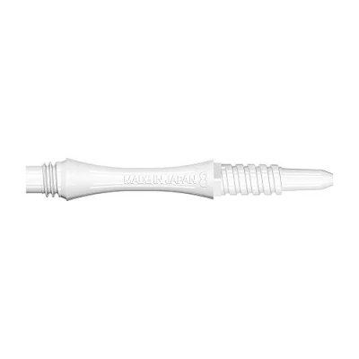 Image of 8 Flight White Fixed Shafts Moulded System Medium 33mm