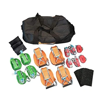 Image of Dolezych All Round Load Securing Set, Containing 26 Pieces of Materials Like Lashing Straps, Corner Protectors and Anti Slip Mats.